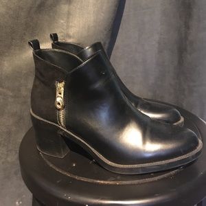 Zara Leather and Suede Ankle Boots